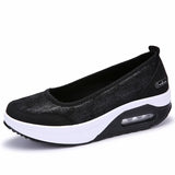 Shoes Woman Loafers Shallow Office Moccasins Flats Platform Sneakers Slip On Ride zapatilas Mujer MartLion 001 black 5 