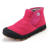 Casual Men's Ankle Boots Keep Warm Snow Couple Winter Waterproof Shoes Outdoor Sneakers MartLion Rose Red 5 