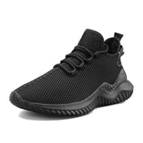 Summer Men's Casual Sneakers Sport Shoes Male Cool Designer Tennis Light Breathable Training Walking Running Mart Lion Black 39 