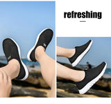 Summer Mesh Men's Shoes Sneakers Breathable Flat Shoes Slip-on Sport Trainers Lightweight Hombre MartLion   
