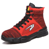 Sneakers Men's Work-Shoes Steel Toe-Protective Puncture-Proof Anti-Smashing Outdoor MartLion 907 red 46 