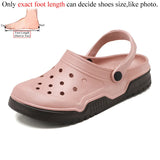 Very Wide Summer Men's Clogs Rubber Beach Sandals Hombre Playa Garden Shoes Cholas MartLion Pink 20 