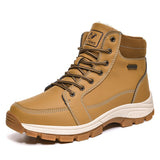 Men's Hiking Boots Trekking Shoes Sneakers Outdoor Nonslip Mountain Climbing Hunting Waterproof Tactical Mart Lion Fur Yellow 39 