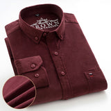 100% Cotton Corduroy Shirt Men's Casual Long Sleeve Regular Fit Dress Pocket Mart Lion DXR-02 38 165CM 50KG 