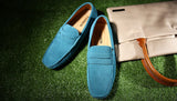 Men's Leather Loafers Casual Shoes Moccasins Slip On Flats Driving Mart Lion   