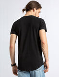 Deep V Neck T Shirt Men's Invisible Undershirt Low Cut Vneck Wide Vee Tee Model Scoop Hem Slim Fit Short Sleeve Mart Lion   