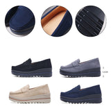 Spring Autumn Women Flats Platform Loafers Ladies Genuine Leather Comfort Wedge Moccasins Orthopedic Slip On Casual Shoes MartLion   