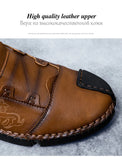 Men's Casual  Leather Shoes Loafers Split Leather Flats Hot Moccasins MartLion   