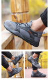 Safety Work Shoes For Men's Steel Toe Cap Work Boots Anti-smashing Construction Indestructible Sneakers - MartLion