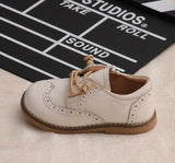 Spring Autumn Children Genuine Leather Shoes Boys Girls Retro Single Baby Soft Tendon Bottom Full Cowhide MartLion WHITE 25 