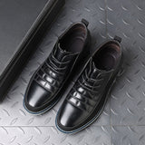 Classic Casual Shoes Men's Retro Style Ankle Boots Slip On Leather Ankle Outdoor Footwear High-top Sneakers Mart Lion   