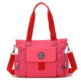 Solid Top-handle Messenger Bags Handbags Women Nylon Shoulder Female Beach Crossbody Bolsas Clutch Mart Lion Rose red  