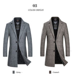 Men's Wool Coat Winter Style Casual Slim Fit Thicken Warm Long Jacket Hombre Mart Lion   