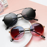 Steampunk Sunglasses Brand Design Metal Round Men's Women Vintage Punk UV400 Shades Oculos de sol MartLion   