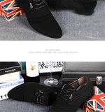 Men's British Trend Casual Shoes Suede Oxford Leather Stitching Zapatillas Flat XL Dance Mart Lion   