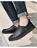 Men's Shoes Split Leather Casual Driving Moccasins Slip On Loafers Flat Mart Lion   