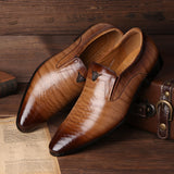 Men's Shoes Retro Dress PU Leather Lace-up Footwear Formal Wedding