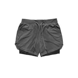 Men's Running Shorts Summer Sportswear Double-deck Jogging Short Pants Gym Fitness Beach Bottoms Workout Training Sport Mart Lion   