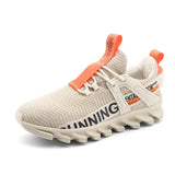 Men's Casual Sneakers Increase Mesh Sports Shoes Light Breathable Cushioning Fitness Jogging Mart Lion Beige 39 