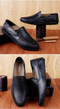 Spring Summer Men's Breathable Casual Shoes Genuine Leather Loafers Non-slip Boat Moccasins Mart Lion   