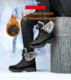 Men's Winter Snow Boots Super Warm Hiking Waterproof Leather Men's Boots Outdoor Sneakers MartLion   
