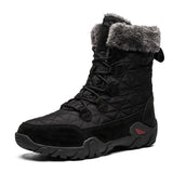 Winter High Help Men's Snow Boots Waterproof Fur Thick Plush Warm Ankle Mart Lion   