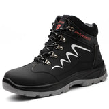 Men's Boots Steel Toe Shoes Work Indestructible Safety Puncture-Proof Work Sneakers Winter MartLion 678-Black 39 