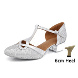 Modern Dance Shoes For Women Girls Ladies Ballroom Latin Tango Jazz High Heels Salsa Sandals MartLion Silver 6CM 42 CHINA