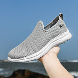 Summer Men's Women Sneakers Slip-on Tennis Running Sport Shoes Breathable Mesh Casual Walking Trainers Mart Lion   