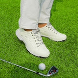 Men's Golf Shoes Waterproof Golf Sneakers Outdoor Golfing Spikes Shoes Jogging Walking Mart Lion   