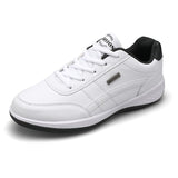 PU Leather Casual Shoes Men's Ultralight Sneakers Autumn Winter Footwear Support Mart Lion White 38 