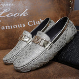 Genuine Leather Classic Men's Casual Shoes Breathable Slip-on Loafers Lightweight Walking Flats Footwear MartLion   