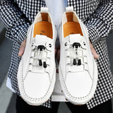 Genuine Leather Men's Loafers Luxury Brand Designer Casual Shoes Slip-on Moccasins Driving Mart Lion   