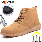 Construction Men's Work Boots Foot Protection Industrial Shoes Steel Toe Welding Anti-puncture Safety MartLion   