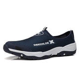 Summer Mesh Shoes Men's Sneakers Lightweight Breathable Walking Footwear Slip-On Casual Mart Lion blue 6 