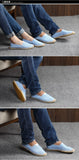 Men's Espadrilles Patchwork Slip on Summer Shoes Loafers Breathable Canvas Jute Wrapped Black Stripe Mart Lion   