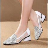 women cute sweet green slip on heel pumps for party ladies casual comfort shoes MartLion   