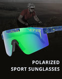  Pit viper Sport Sunglasses men's polarized outdoor eyewear tr90 frame uv400 protection black lens C23 MartLion - Mart Lion