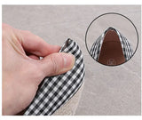 Wedges Heels Shoes Women Spring Summer Cloth Plaid Ladies High Heel 7cm MartLion   