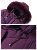 Collar Winter Middle-aged Women Cotton Jacket Elegant Hooded Winter Coat Woman Parkas for Mother MartLion   