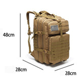 Military Nylon Waterproof Trekking Backpack Outdoor 50L 1000D Fishing Hunting Bag Rucksacks Tactical Sports Camping Hiking Mart Lion   