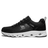 Mesh Sports Running Shoes Lightweight Sneakers Outdoor Breathable Casual Walking Men's Summer MartLion Male-Black 8.5 