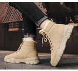 Men's Boots Waterproof Lace Up Military Winter Ankle Lightweight Shoes Winter Casual Non Slip Mart Lion   
