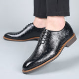 Casual Leather Shoes Spring British Formal Dress Wedding Men's Loafers Oxfords Mart Lion Black 6.5 