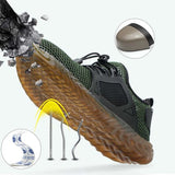 Shoes Breathable Mesh Safety Men's Light Sneaker Indestructible Steel Toe Soft Anti-piercing Work Boots Work Mart Lion   