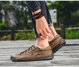 Men's Casual Shoes Leather Loafers Flat Handmade Breathable Moccasins Designer Style Walking Sneakers Mart Lion   