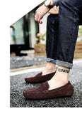 Winter Men's Shoes Suede Leather Loafers Warm Casual Cotton MartLion   
