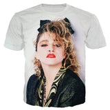 The Queen of Pop Madonna 3D Printed T-shirt Men's Women Casual Harajuku Style Hip Hop Streetwear Oversized Tops Mart Lion Dark Grey L 