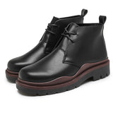 Autumn Men's Ankle Boots Casual Shoes Lace-up Mixed Colors British Punk Chelsea Motorcycle Mart Lion black brown 39 