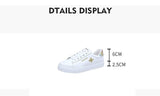  Spring And Summer Women's Vulcanized Shoes Casual Classic Solid Color PU Leather White Sneakers Mart Lion - Mart Lion